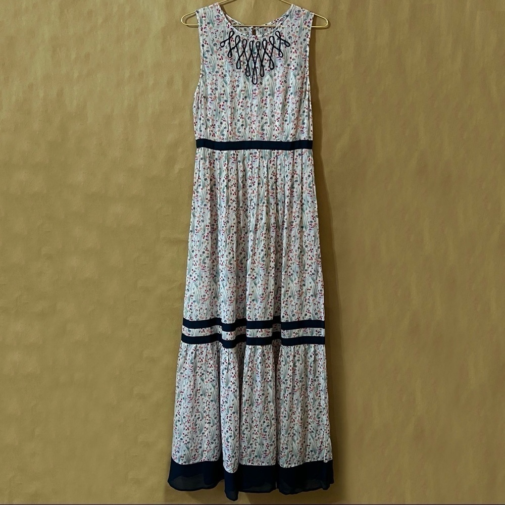 Anthropologie x Tracy Reese | Parida Floral Maxi Dress Tiered Cottagecore Size 4